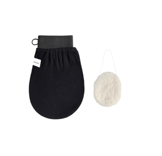 Wildpier™ Luxe Deep Exfoliating Glove and Konjac Sponge Bundle
